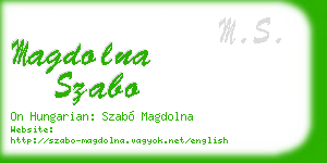 magdolna szabo business card